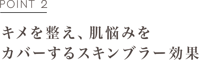 POINT2 キメを整え、肌悩みをカバーするスキンブラー効果